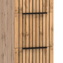 Wohnen Waschkonsole & Midischrank & LED Spiegel - Crystoga (dreiteilig)