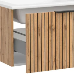 Waschkonsole Duo & Lichtspiegel & Schrank - Crystoga (vierteilig)^Wohnen New