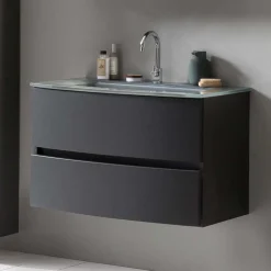 Waschkonsole in Dunkelgrau - Natarivos^Wohnen Outlet