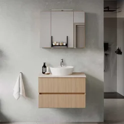 Wohnen Waschkonsole und Spiegelschrank Set - Vibulam (zweiteilig)