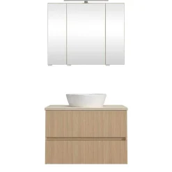 Wohnen Waschkonsole und Spiegelschrank Set - Vibulam (zweiteilig)