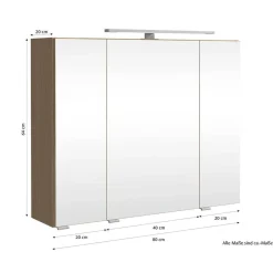 Wohnen Waschkonsole und Spiegelschrank Set - Vibulam (zweiteilig)