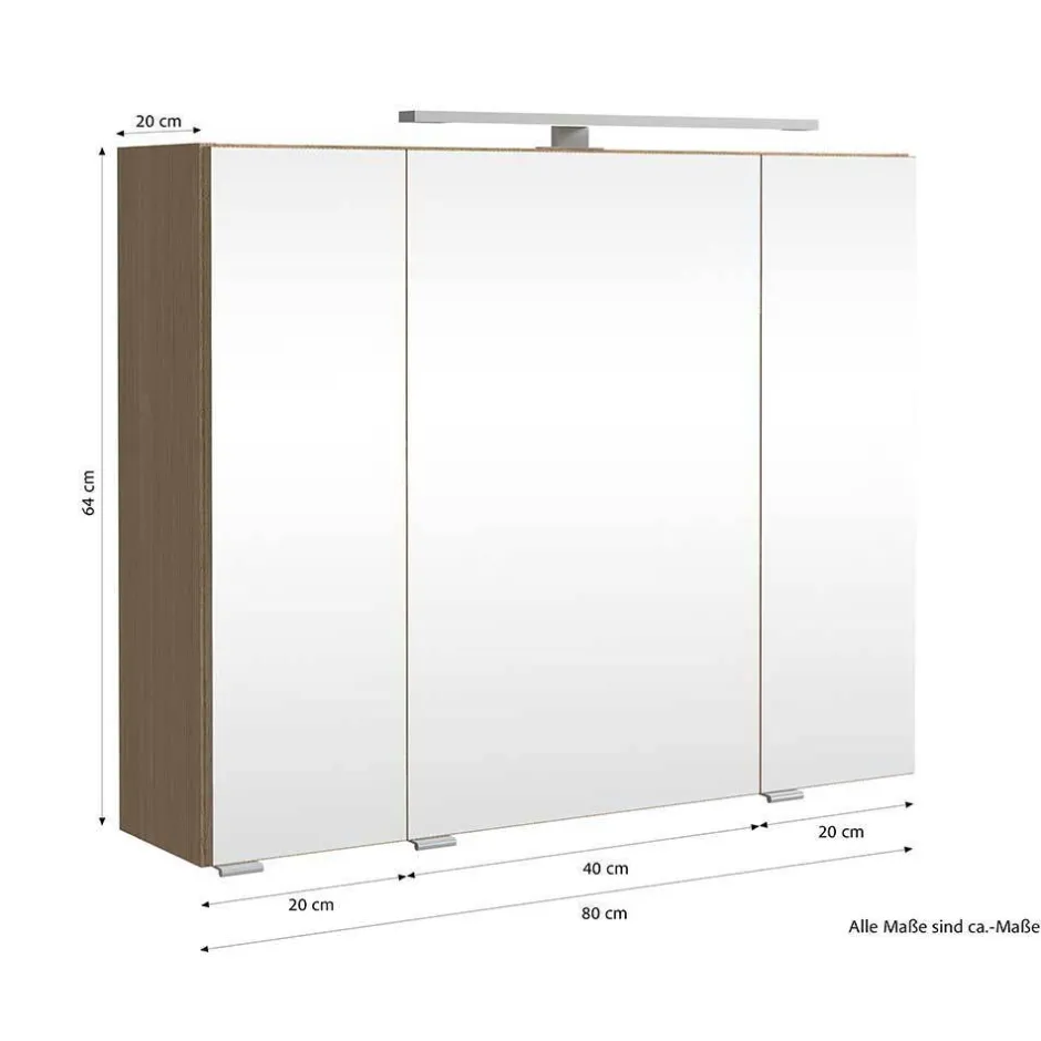Wohnen Waschkonsole und Spiegelschrank Set - Vibulam (zweiteilig)