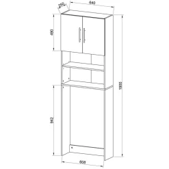 Waschmaschinen Schrank in Weiß - Calla^Wohnen Clearance