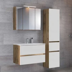 Wohnen Waschplatz & Hochschrank fürs Bad - Maklesa (dreiteilig)