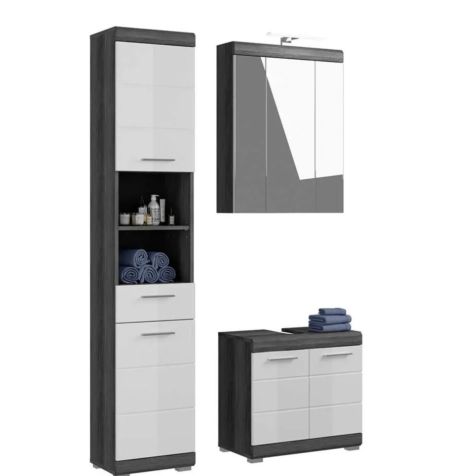 Waschplatz Einrichtung & Hochschrank - Nancys (dreiteilig)^Wohnen