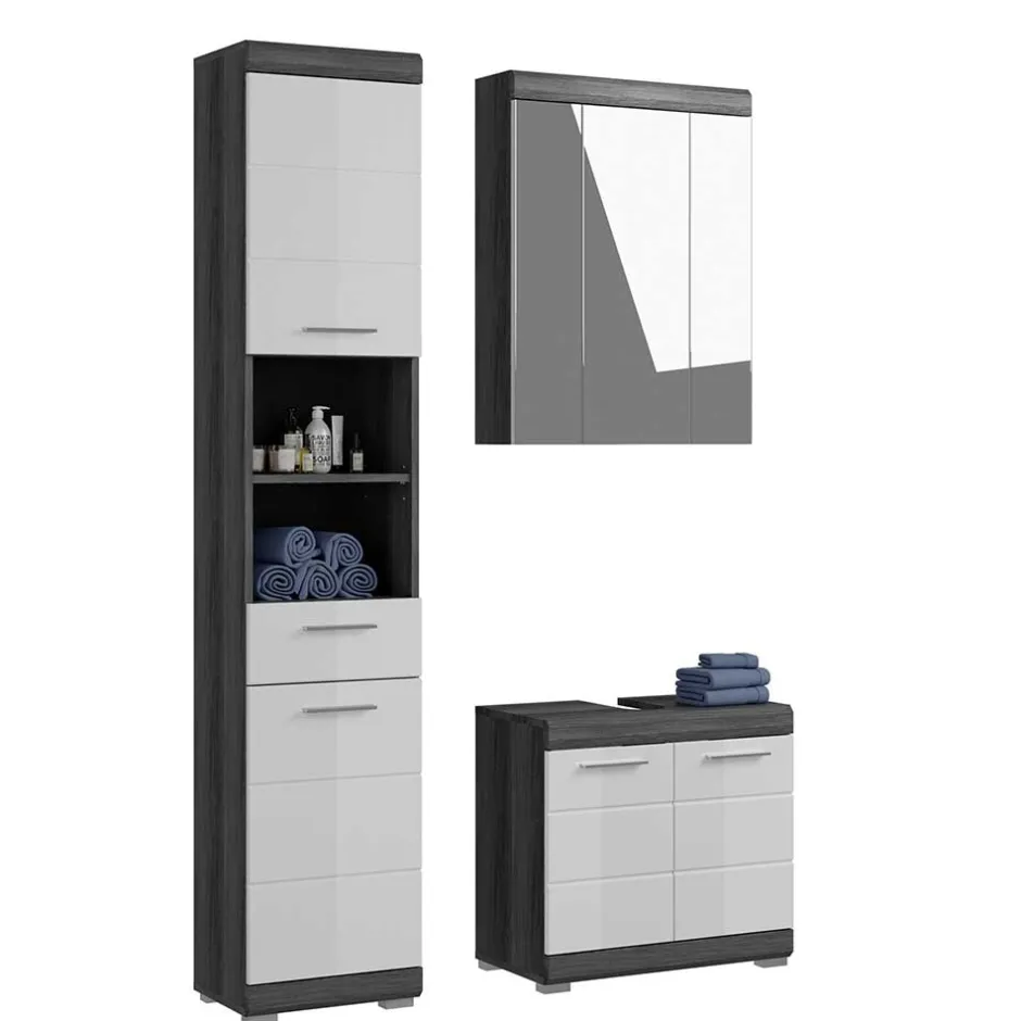 Waschplatz Einrichtung & Hochschrank - Nancys (dreiteilig)^Wohnen