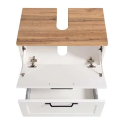 Waschplatz Einrichtung in Weiß mit Wildeiche - Gyatso (zweiteilig)^Wohnen Sale