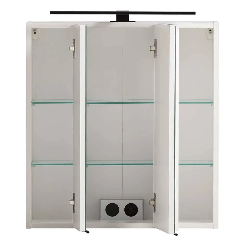 Waschplatz Einrichtung in Weiß mit Wildeiche - Gyatso (zweiteilig)^Wohnen Sale