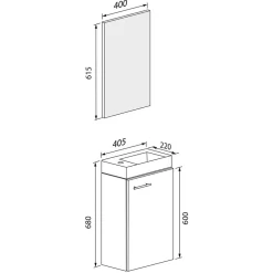 Waschplatz fürs Gäste WC Set - Denima (zweiteilig)^Wohnen Online