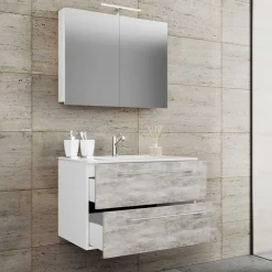 Waschplatz Kombi in Betonoptik - Salvadore (zweiteilig)^Wohnen Best