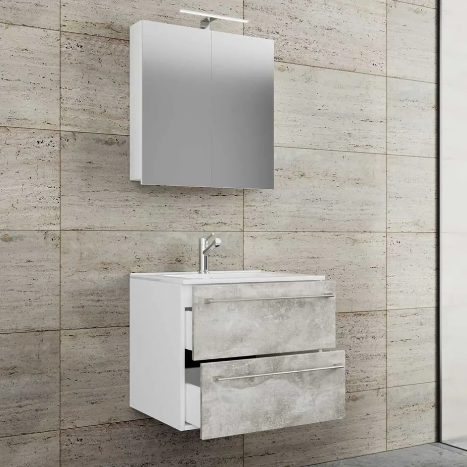 Waschplatz Kombi in Betonoptik - Salvadore (zweiteilig)^Wohnen Best