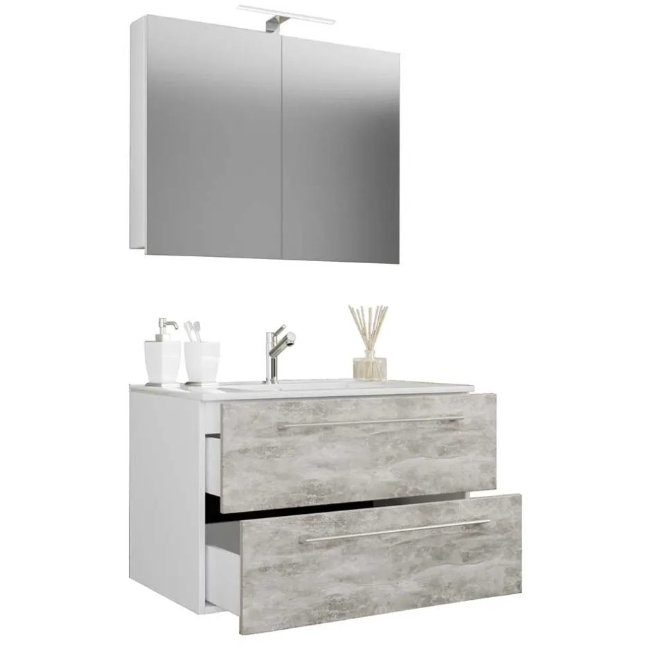 Waschplatz Kombi in Betonoptik - Salvadore (zweiteilig)^Wohnen Best