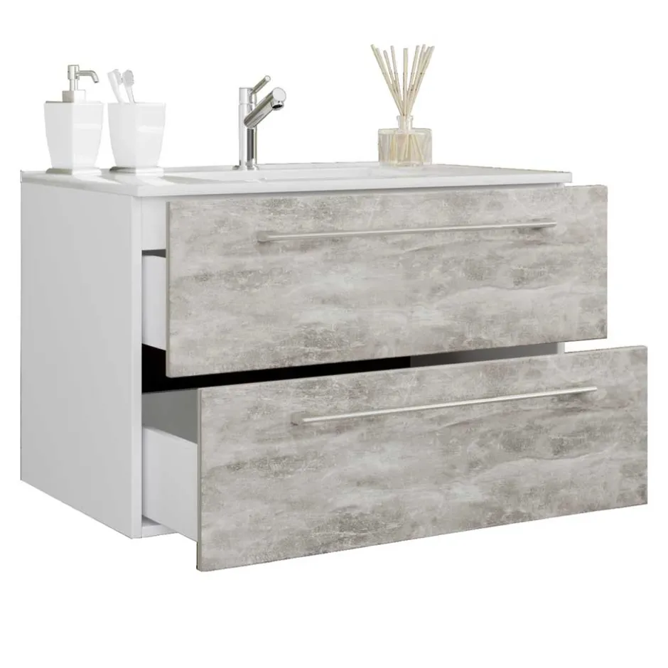 Waschplatz Kombi in Betonoptik - Salvadore (zweiteilig)^Wohnen Best