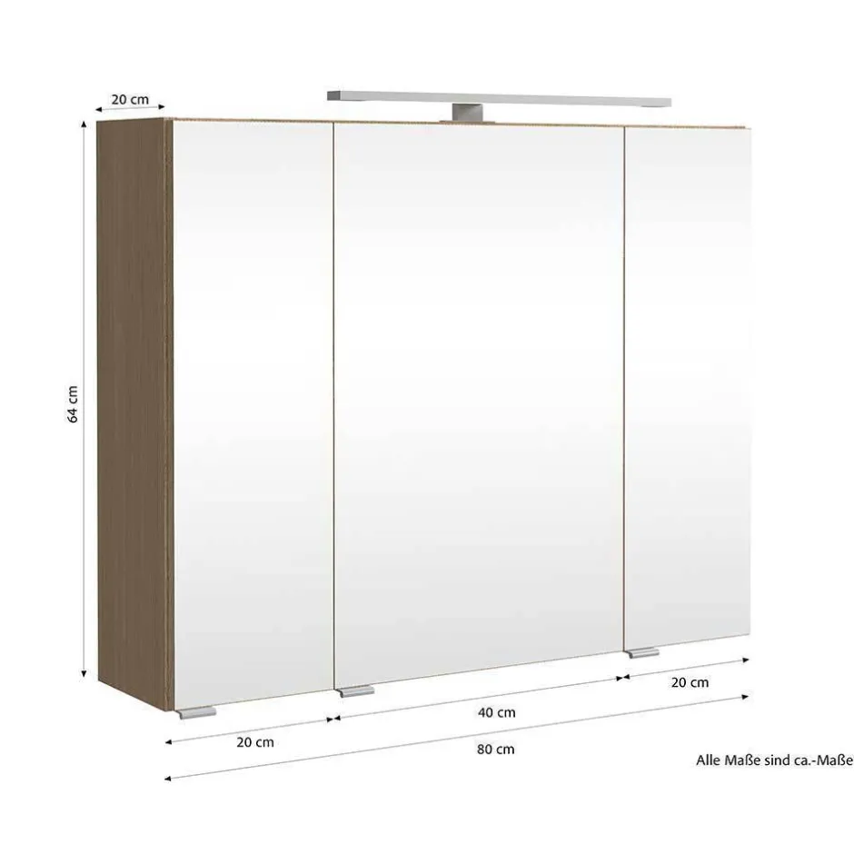 Wohnen Waschplatz und Midischrank Set - Vibulam (dreiteilig)