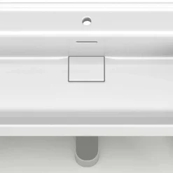 Waschtisch für eine Armatur in Hellgrau - Adendras^Wohnen Outlet