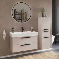 Waschtisch für eine Armatur in Hellgrau - Adendras^Wohnen Outlet