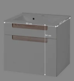 Wohnen Waschtisch Hängeschrank Tymos in Weiß