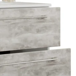 Wohnen Waschtisch in Betonoptik in Weiß - Salvadore