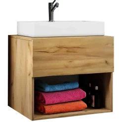 Wohnen Waschtisch in Holzoptik Wildeiche Honig - Toulon