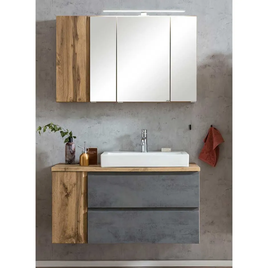 Waschtisch Kombination 105 cm breit - Mia (zweiteilig)^Wohnen Discount