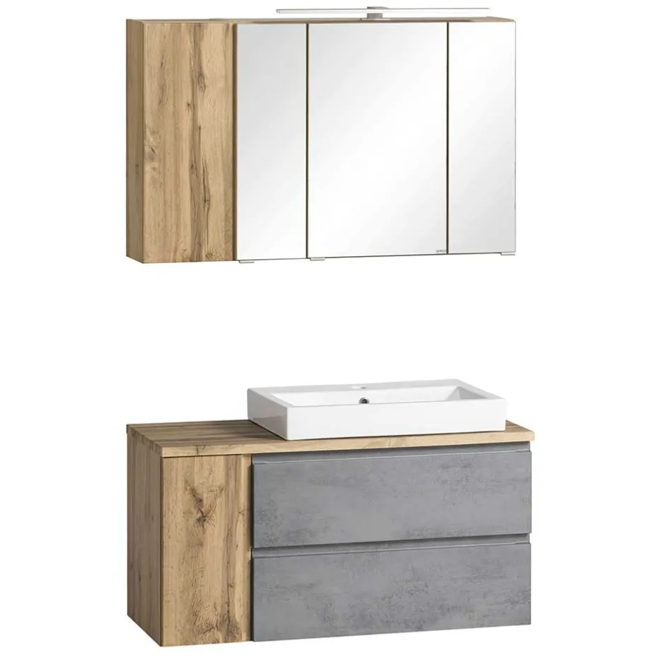 Waschtisch Kombination 105 cm breit - Mia (zweiteilig)^Wohnen Discount