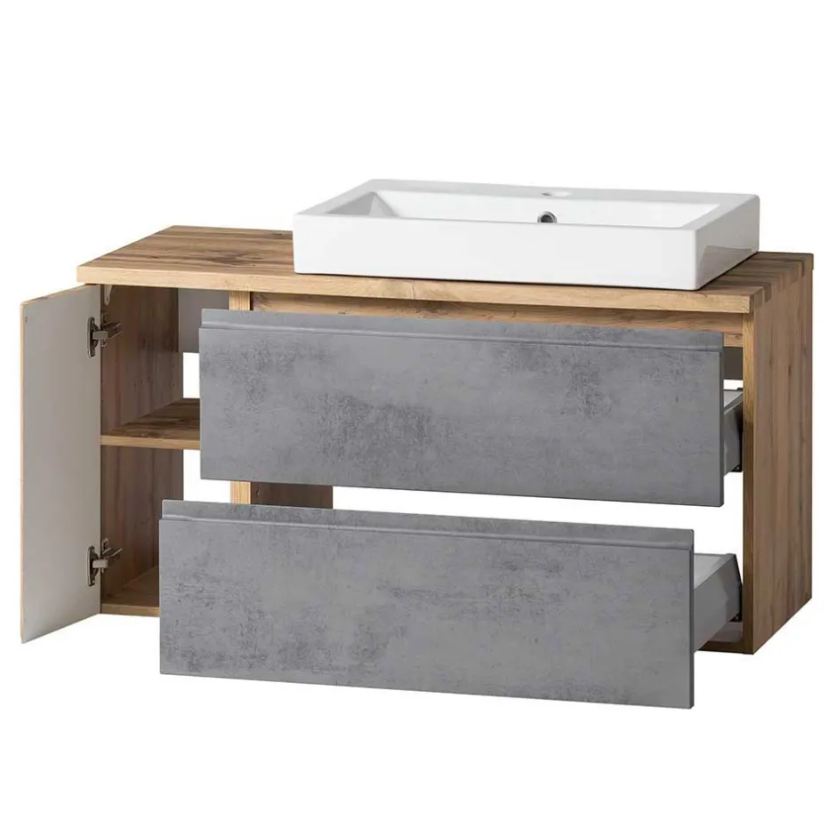 Waschtisch Kombination 105 cm breit - Mia (zweiteilig)^Wohnen Discount