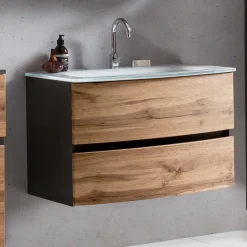 Wohnen Waschtisch Konsole mit eingelassenem Becken - Vandija