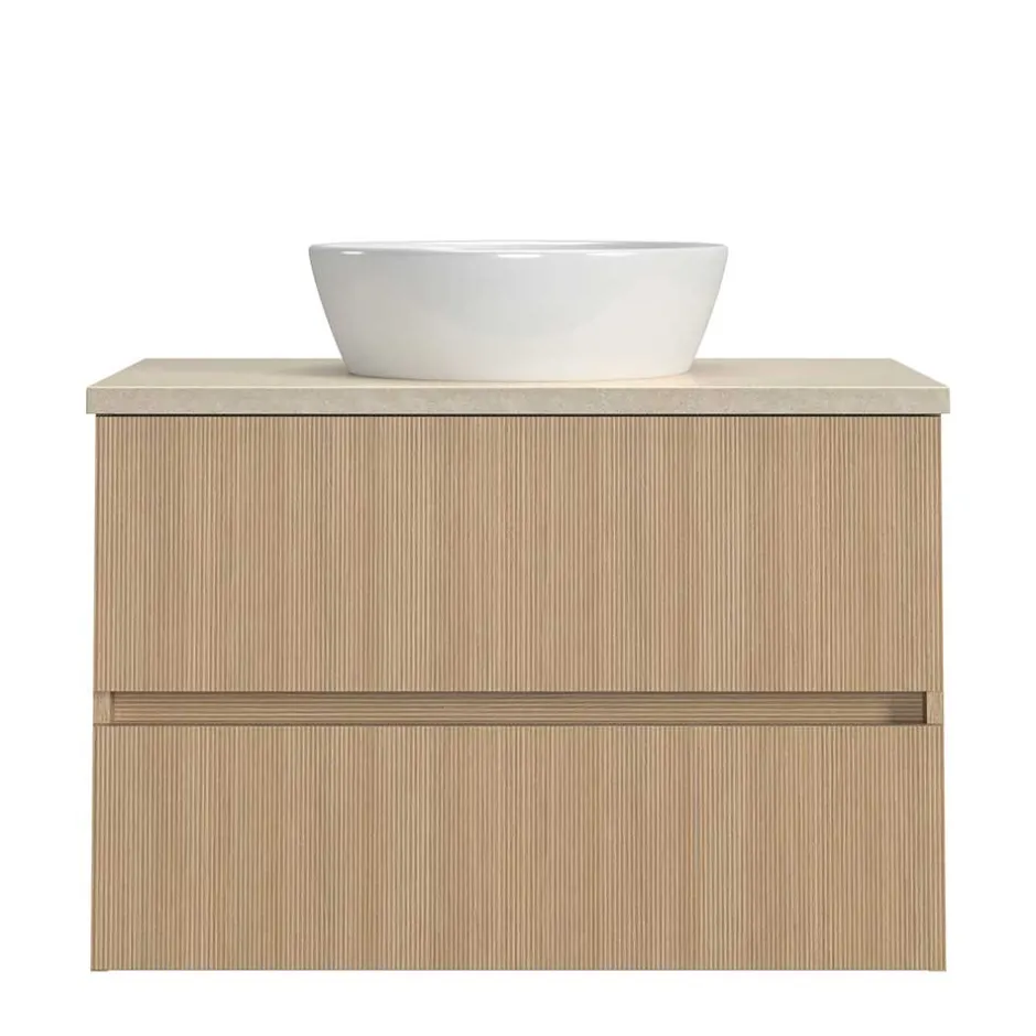Waschtisch mit Aufsatzbecken in Eiche Hell - Vibulam^Wohnen Hot