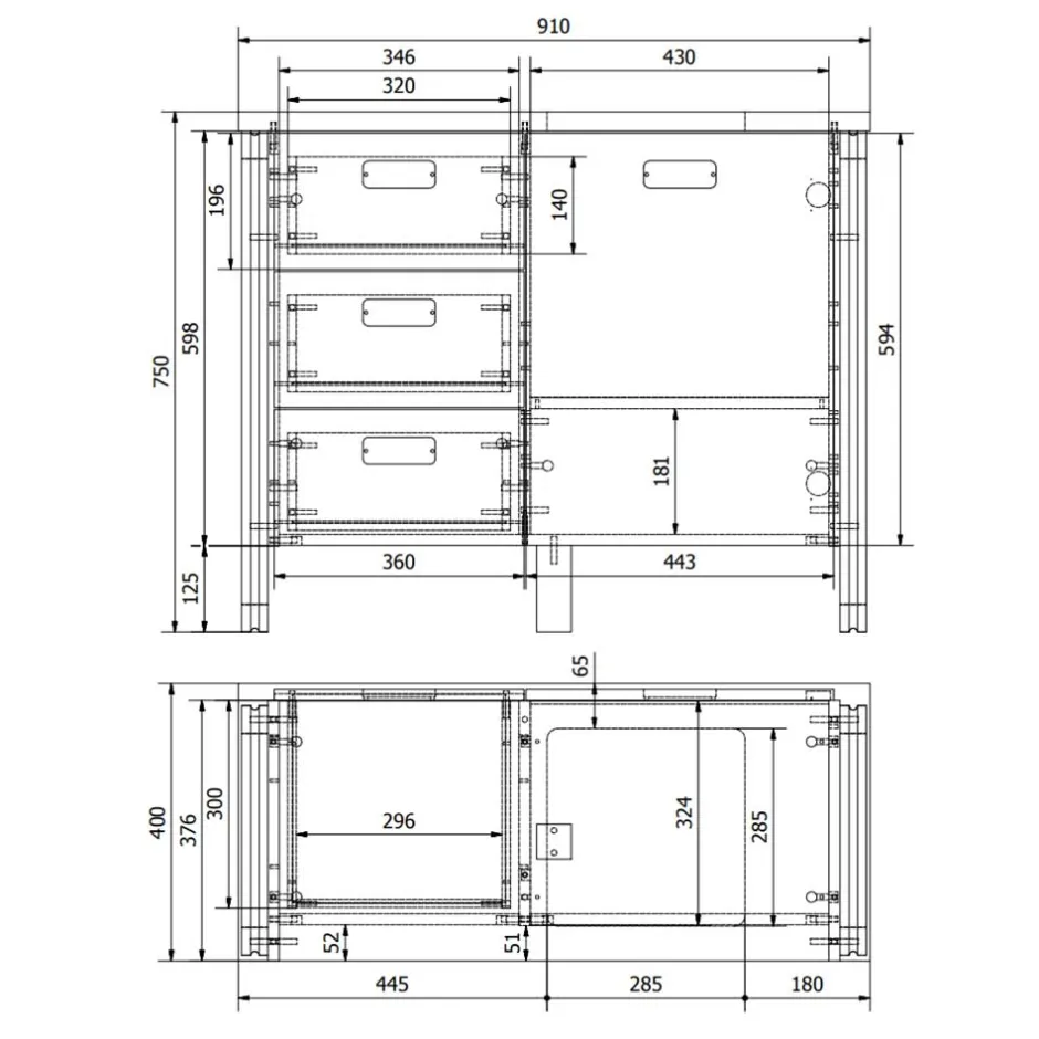 Waschtisch mit Aufsatzbecken 91 cm breit - Forawas^Wohnen Sale
