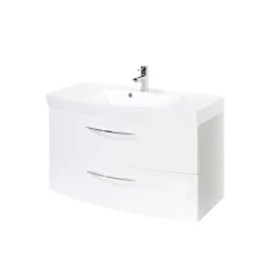 Waschtisch mit Becken Datara in Weiß Hochglanz^Wohnen