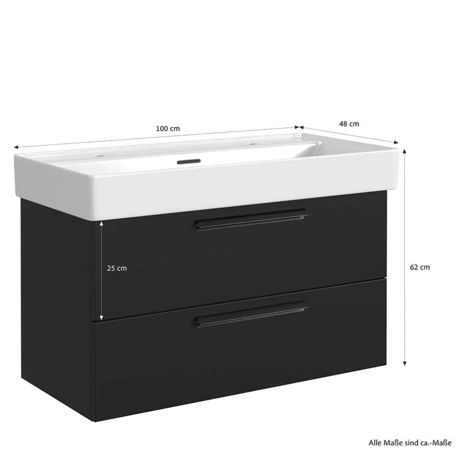 Waschtisch mit Becken für zwei Armaturen - Ostoro^Wohnen Best