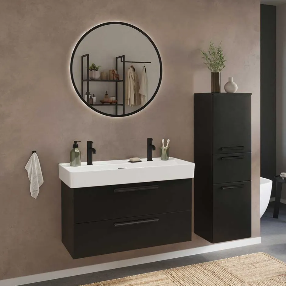 Waschtisch mit Becken für zwei Armaturen - Ostoro^Wohnen Best