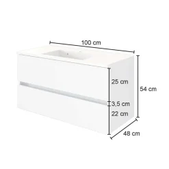 Waschtisch mit Becken für Wandmontage - Endely^Wohnen Sale