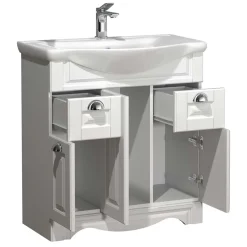 Waschtisch mit Becken in Weiß - klassisch - Akira^Wohnen Clearance