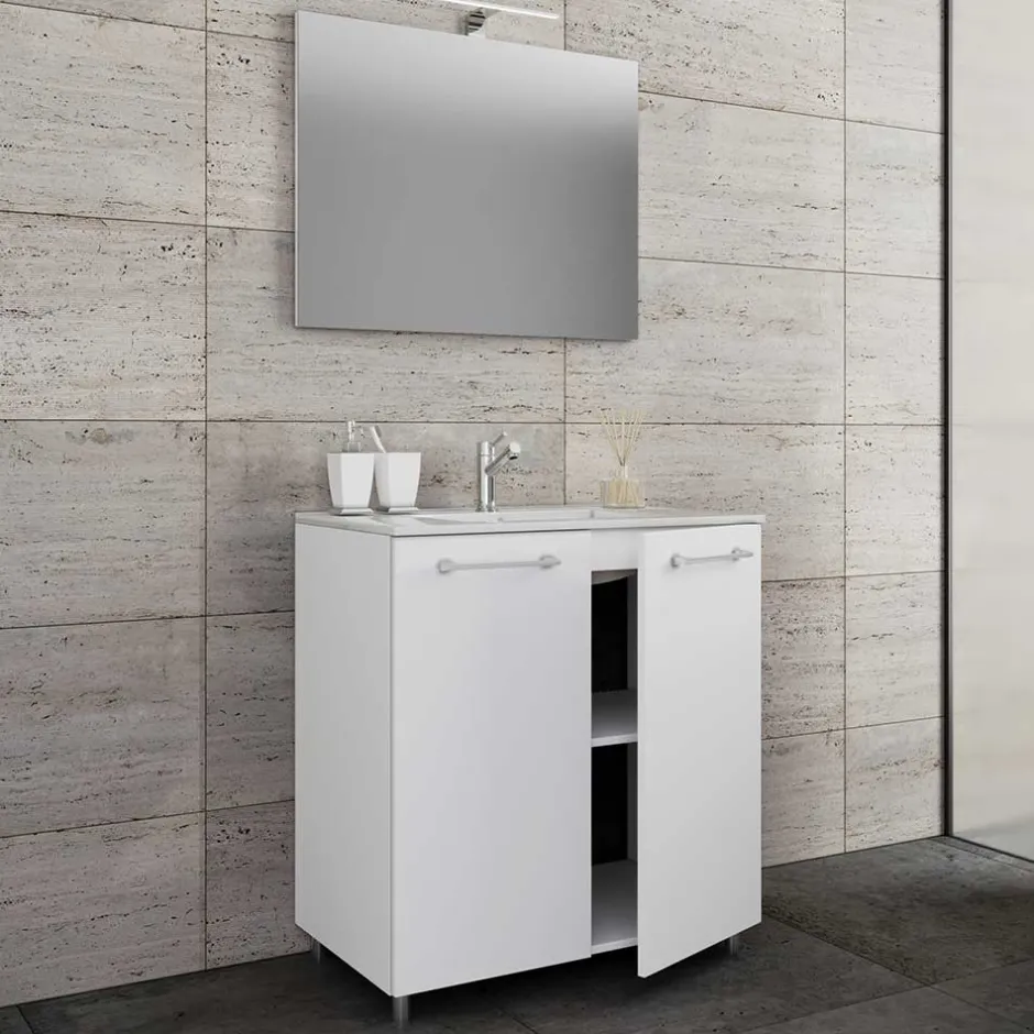 Waschtisch mit LED Spiegel Set - Ipsum (zweiteilig)^Wohnen Hot