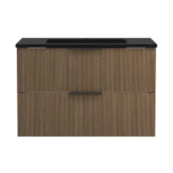 Waschtisch mit schwarzem Einbaubecken - Ucaida^Wohnen New