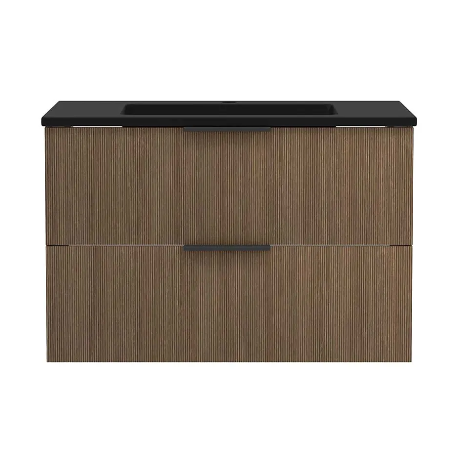 Waschtisch mit schwarzem Einbaubecken - Ucaida^Wohnen New