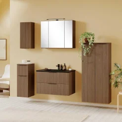 Waschtisch mit schwarzem Einbaubecken - Ucaida^Wohnen New