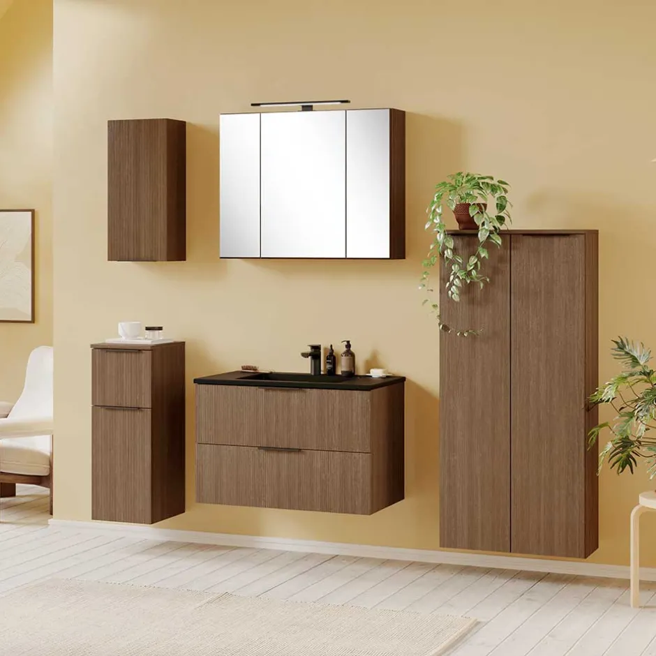 Waschtisch mit schwarzem Einbaubecken - Ucaida^Wohnen New