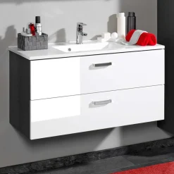 Waschtisch Tiamos in Weiß Hochglanz^Wohnen Discount