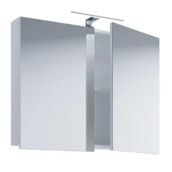 Wohnen Waschtisch und Spiegelschrank in Weiß - Ipsum (zweiteilig)