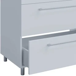 Wohnen Waschtisch und Spiegelschrank in Weiß - Ipsum (zweiteilig)