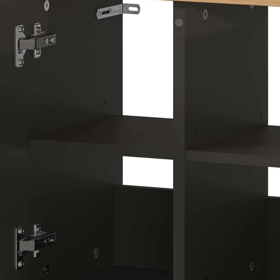 Wohnen Waschtisch Unterschrank in Dunkelgrau - Lucrino