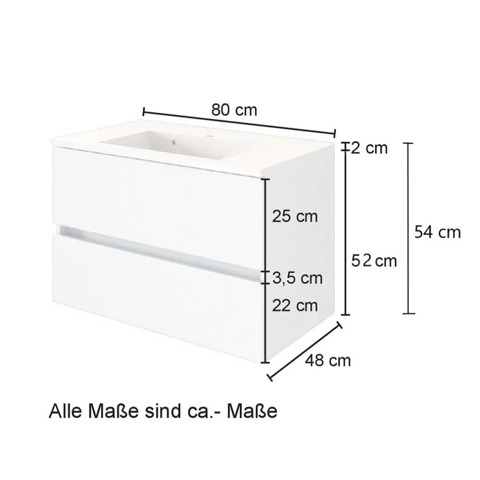 Waschtisch Wandkonsole in Grau & Wildeiche - Anviletca^Wohnen Outlet