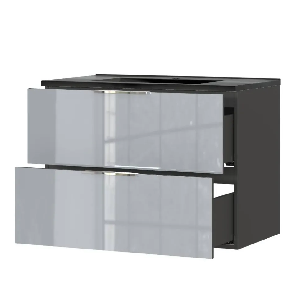 Waschtisch-Konsole in Silbergrau - Fiela^Wohnen