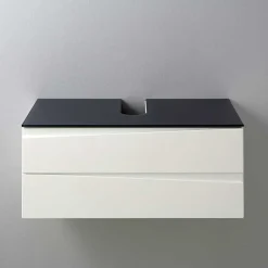 Waschtisch-Konsole in Weiß mit Dunkelgrau - Impulse^Wohnen Outlet