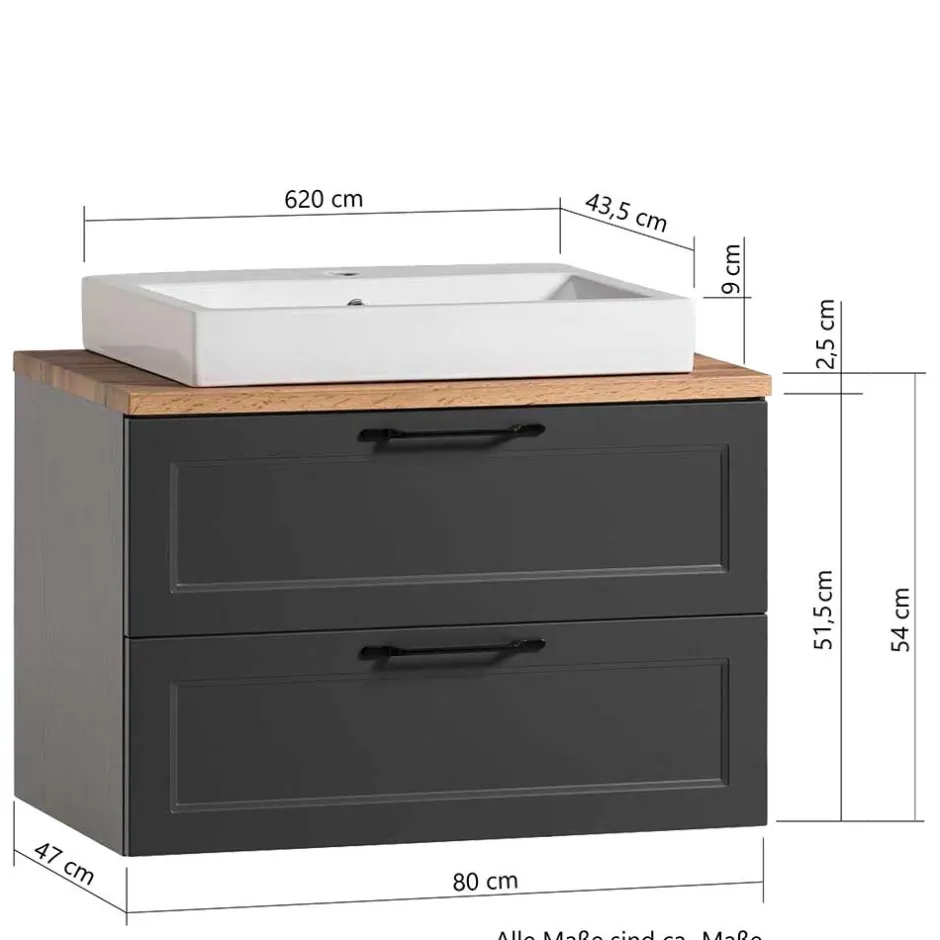 Wohnen Waschtischkonsole mit Aufsatzbecken - Novelya