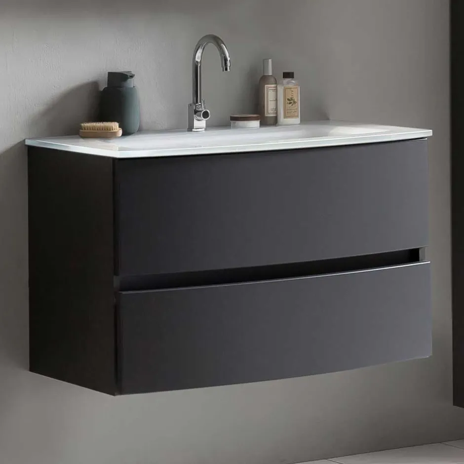 Waschtischkonsole mit Einlass-Waschbecken - Natarivos^Wohnen Clearance