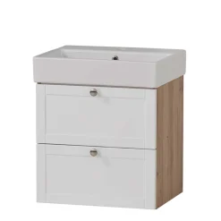 Waschtischkonsole mit Keramik-Aufsatzwaschbecken - Traciana^Wohnen Outlet